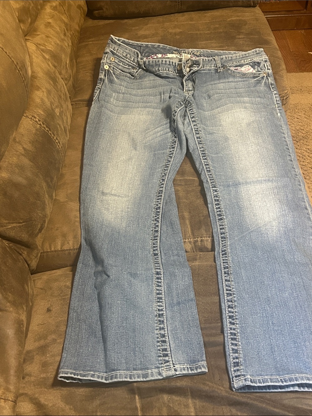 Maurices Light Blue Flared Jeans for Women
